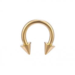 Septum-Hufeisen Stahl Mit Kegel Goldfarben 1.2 × 3 mm