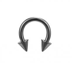 Septum-Hufeisen Stahl Mit Kegel Schwarz 1.2 × 3 mm