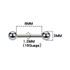 Gerader Barbell Titan 1.2 mm - piercinglux.com