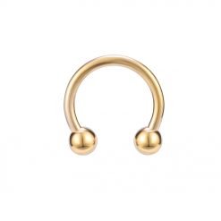 Septum-Hufeisen Stahl Mit Kugel Goldfarben 1.2 × 3 mm