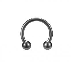 Septum-Hufeisen Stahl Mit Kugel Schwarz 1.2 × 3 mm