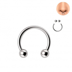 Septum-Hufeisen Titan mit Kugel 1.2 × 3 mm