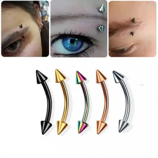 Bananpiercing Stahl Mit Kegel 1.2 × 3 mm - piercinglux.com