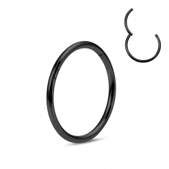 Clicker-Ring Stahl Schwarz 0.8 mm