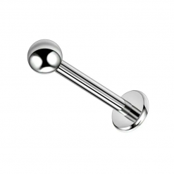 Labret Titan Silber Mit Kugel 1.2 mm