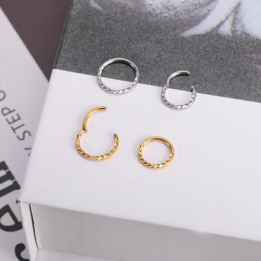 Clicker-Ring Chirurgenstahl Goldfarben 1.2 mm - piercinglux.com