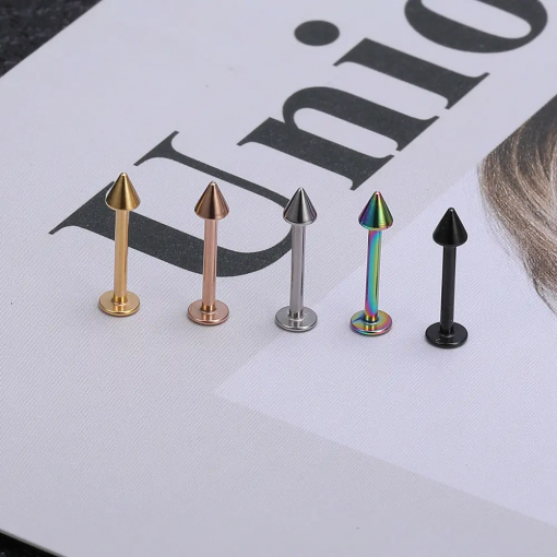 Labret Stahl Mit Kegel 1.2 × 3 mm - piercinglux.com