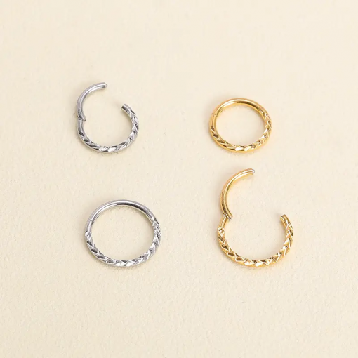 Clicker-Ring Chirurgenstahl Goldfarben 1.2 mm - piercinglux.com