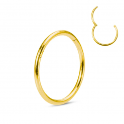Piercing-Ring Stahl Goldfarben 0.8 mm