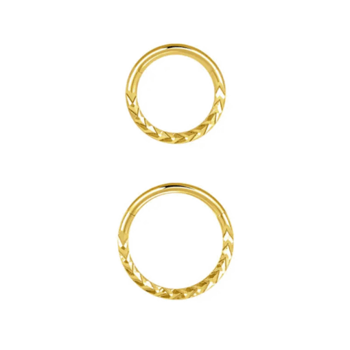 Clicker-Ring Chirurgenstahl Goldfarben 1.2 mm - piercinglux.com