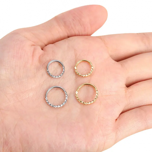 Clicker-Ring Chirurgenstahl Goldfarben 1.2 mm - piercinglux.com