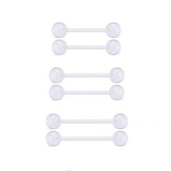 Piercing-Stab Flexibel Transparent Acryl 1.2 × 3 mm