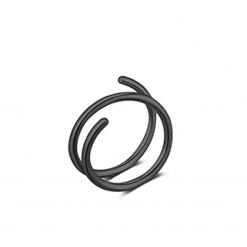 Piercing Doppel-Spirale-Ring Schwarz 0.8 mm