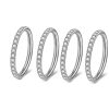 Clicker-Ring Titan mit Steinbesatz - piercinglux.com