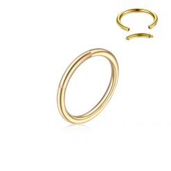 Segmentring Piercing Goldfarben 1.2 mm