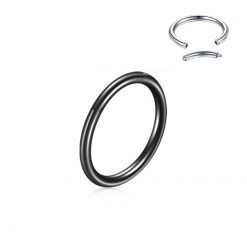 Segmentring Piercing Schwarz 1.2 mm