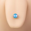 Zungenpiercing Barbell Blau mit Glitzer - piercinglux.com