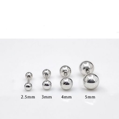 Kurze Piercing-Stange mit Kugeln 1.2 mm - piercinglux.com