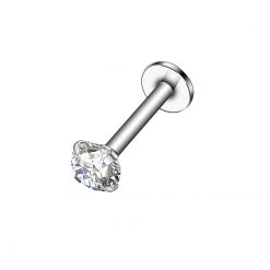 Labret Stahl Weiß Zirkonia 1.2 mm
