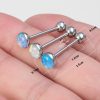 Zungenpiercing Barbell Blau mit Glitzer - piercinglux.com