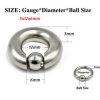 Großer Kugelring Stahl - piercinglux.com
