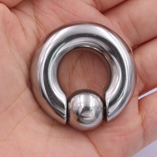 Großer Kugelring Stahl - piercinglux.com