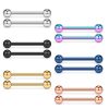 Piercing-Stab Stahl Schwarz 1.6 mm × 5 mm - piercinglux.com