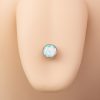 Zungenpiercing Barbell Weiß mit Glitzer - piercinglux.com
