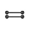 Piercing-Stab Stahl Schwarz 1.6 mm × 5 mm - piercinglux.com