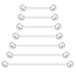 Piercing-Stab Flexibel Transparent Acryl 1.6 × 5 mm