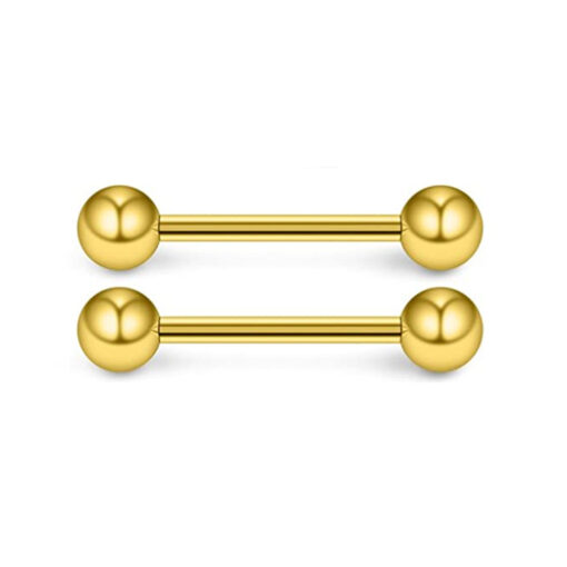 Piercing-Stab Chirurgenstahl Goldfarben 1.6 mm × 5 mm - piercinglux.com