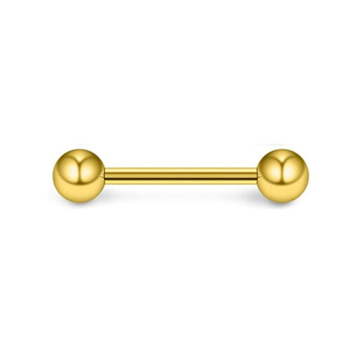 Piercing-Stab Chirurgenstahl Goldfarben 1.6 mm × 5 mm - piercinglux.com