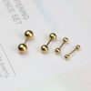 Kurze Piercing-Stange mit Kugeln Goldfarben 1.2 mm - piercinglux.com