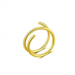Doppel-Spirale Piercing Goldfarben 0.8 mm