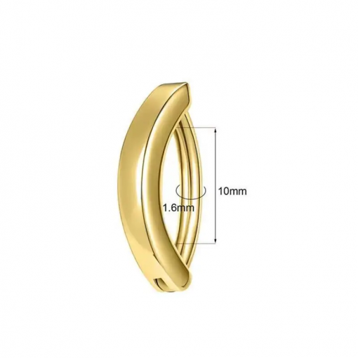 Bauchnabel-Clicker Gerade Chirurgenstahl Goldfarben - piercinglux.com