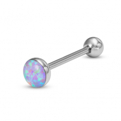 Zungenpiercing Barbell Violett mit Glitzer