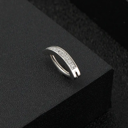 Bauchnabel-Clicker-Ring Stahl Zirkonia - piercinglux.com