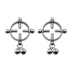 Fake-Nippelpiercing Clip-On-Glöckchen Silber