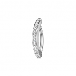 Bauchnabel-Clicker-Ring Stahl Zirkonia