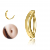 Bauchnabel-Clicker Gerade Chirurgenstahl Goldfarben - piercinglux.com