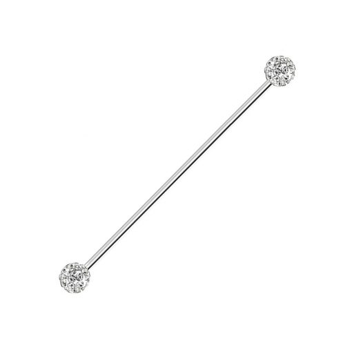 Industrial-Barbell Stahl Multikristall Kugel - piercinglux.com