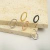 Clicker-Ring Goldfarben mit Weißen Zirkonia - piercinglux.com