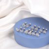 Ohrpiercing Stahl Zirkonia Klassische Blume - piercinglux.com
