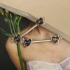 Brustwarzenpiercing Stab Mit Schriftzug 1 - piercinglux.com
