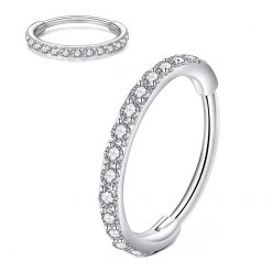 Clicker-Ring mit Weißen Zirkonia