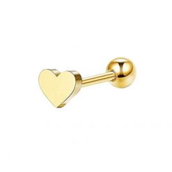 Ohrpiercing Herz Goldfarben