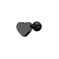 Ohrpiercing Herz Schwarz