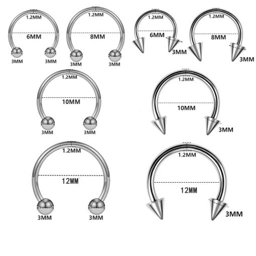 Titan G23 Hufeisen Mit Innengewinde Mit Kegel 1.2 × 3 mm - piercinglux.com