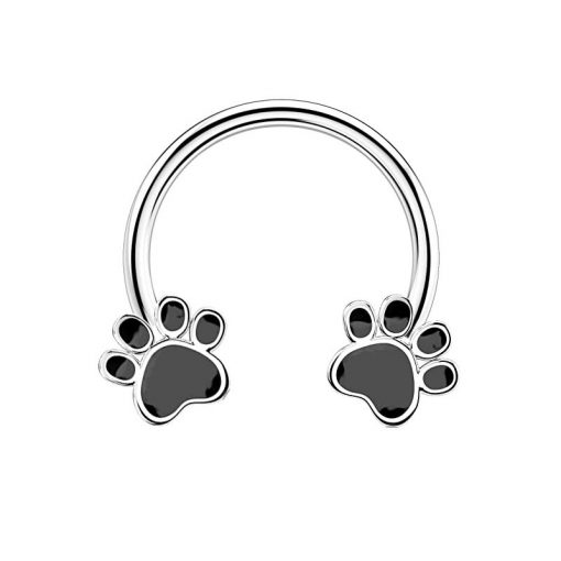 Hufeisen Piercing Aufsätze Pfotenform 1.2 × 3 × 10 mm - piercinglux.com