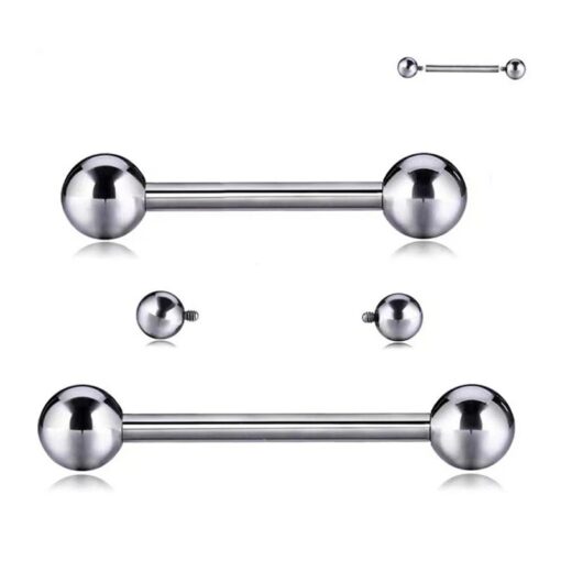 Titan-Stab Mit Kugeln Innengewinde 1.6 mm - piercinglux.com